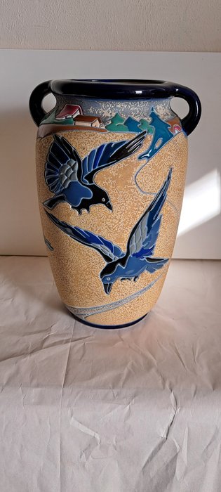 Amphora Riessner - Jarrón -  florero decorativo  - Loza de barro