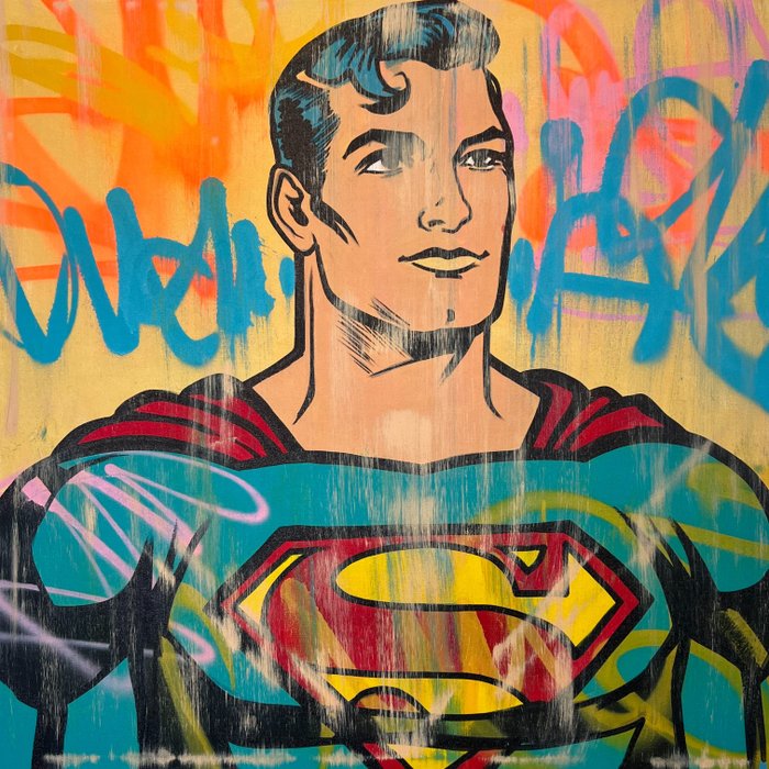 Dillon Boy (1979) - Vintage Classic Superman x DC Comic Book Cover Golden Age Vintage Graffiti Silver Pop Art #1 x No