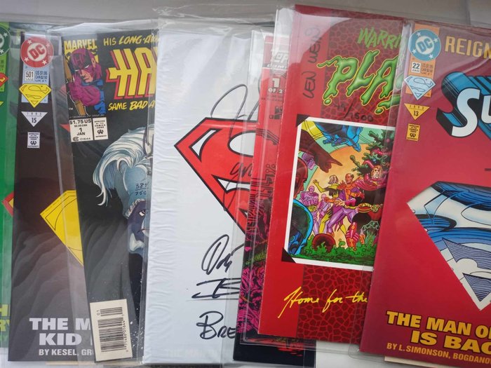 Batman, Spawn, Superman, Walking Dead - 30 x Comic Book Signed by various artists (Jae Lee, Breeding, Englehart et al.) Superman Spawn - 30 Comic