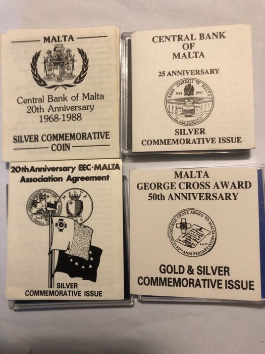 Malta. 5 Liri 1988/1993 (4 monete)  (Sin Precio de Reserva)
