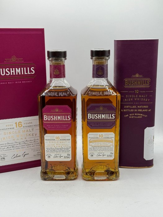 Bushmills - 10yo & 16yo  - 70cl - 2 pullojen