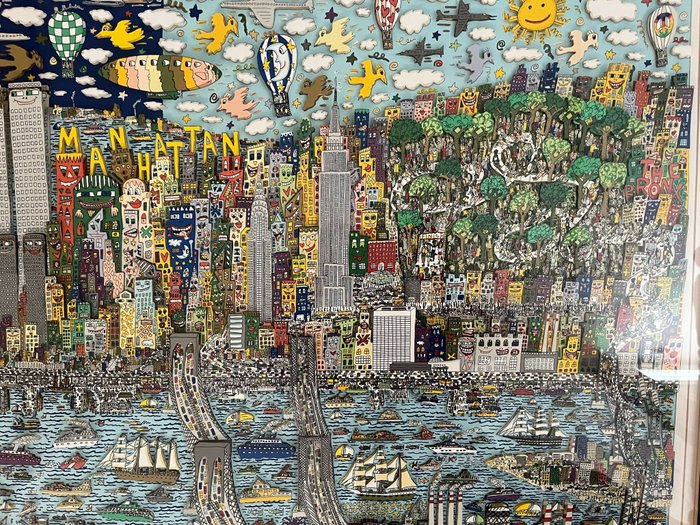 James Rizzi (1950-2011) - [3D]   NEW YORK CITY -  A MARATHON FOR ALL   the absolute No.1  3D from James Rizzi