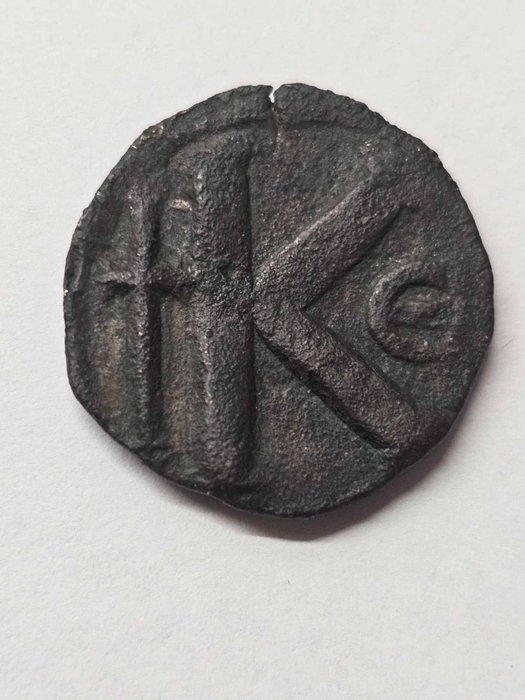 Impero bizantino. Giustino I (518-527 d.C.). 1/2 Follis  (Senza Prezzo di Riserva)