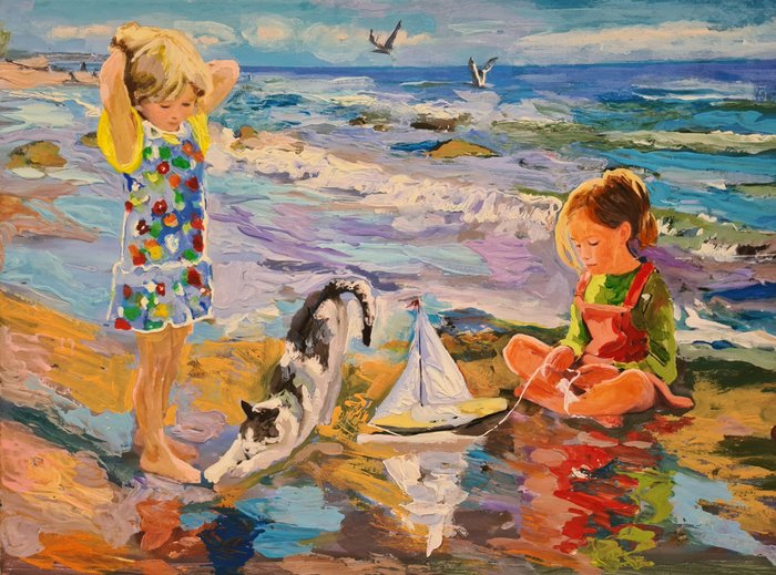 Bartolo Gentiluomo (XX-XXI) - Children on the beach