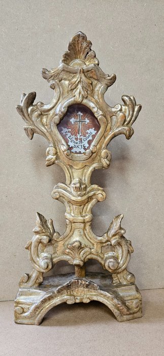  聖物匣 - 木, 玻璃, 紙 - 1750-1800 