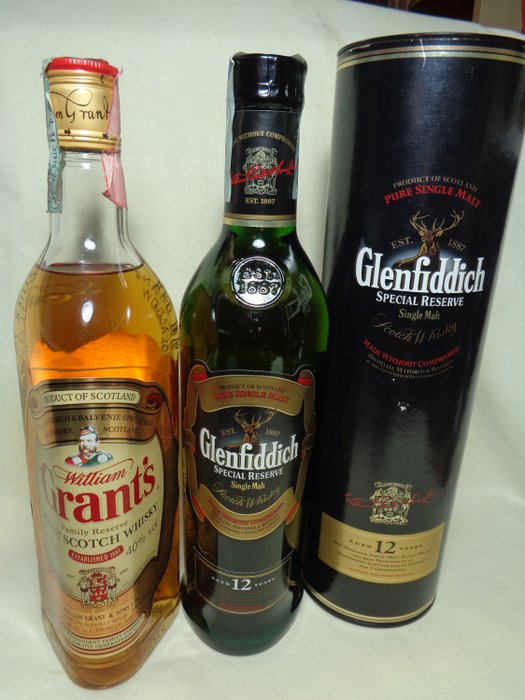 Glenfiddich 12yo + Grant's Family Reserve  - 70cl - 2 garrafas
