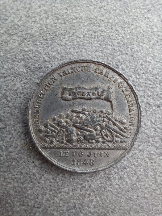 Frankrike - Medalje - General Cavaignac revoultion 1848 Plomb meurtrier - 1848