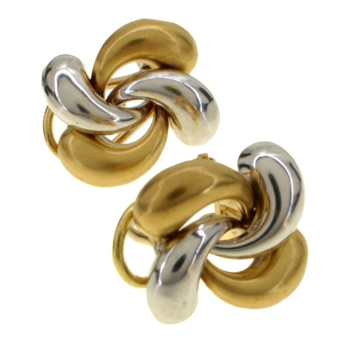 耳環 - 18 克拉 白金, 黃金 