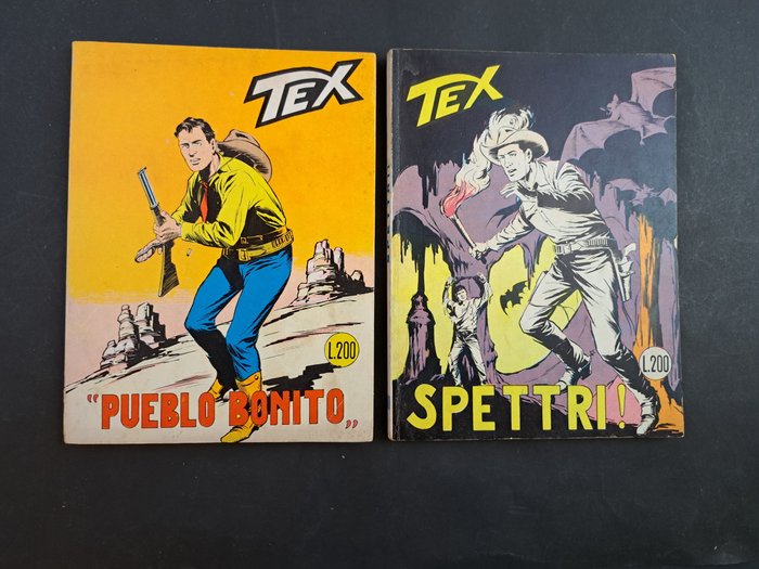 Tex Gigante nn. 71, 80 - Pueblo Bonito con Inserto Comandante Mark; Spettri! Variante con Doppio Inserto - 2 Comic - 1966/1967