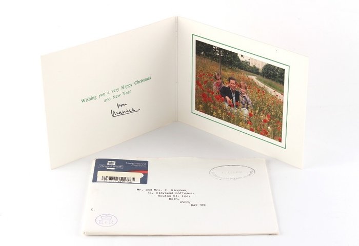 [England - King Charles III era] - King Charles III Signed Christmas Card as Prince of Wales - 1994