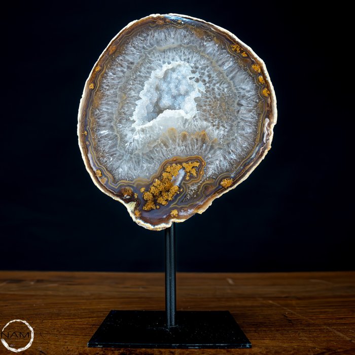 Gorgeous AAA++ Agate and Quartz on Stand, Brazil- 1077.42 g