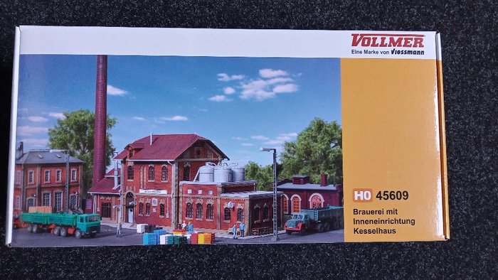 Vollmer H0 - 45609 - Model train scenery (1) - Beer brewery with furnishings