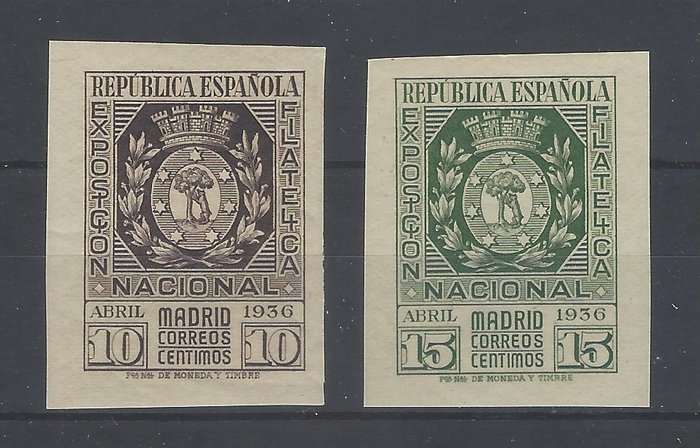 Hiszpania 1936 - Wystawa Filatelistyczna - Edifil nº 727/28