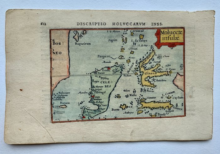 Asien, Kort - Indonesien/Maluku-øerne; P. Bertius - Moluccae insulae. - 1601-1620