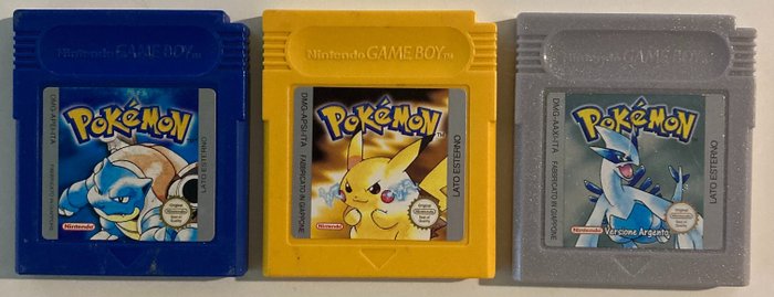 Nintendo - Lot of 3 Pokemon video games for Gameboy Color - Video game (3)