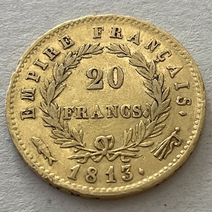 法國. 拿破崙一世 (1804-1814). 20 Francs 1813, Utrecht