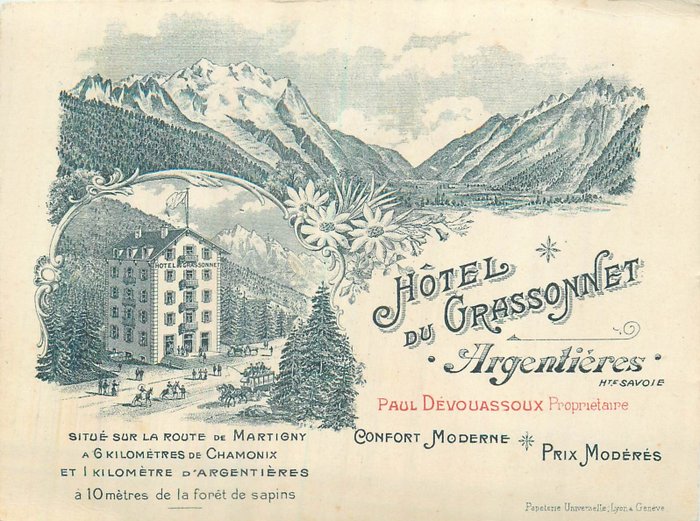 法国 - 第 74 部 - 上萨瓦省 - 勃朗峰攀登、酒店、避难所、... - 明信片 (10) - 1900-1930