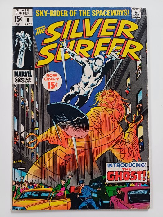 The Silver Surfer 8 - Sky Rider of the Spaceways! - 1 Comic - Första upplagan - 1969