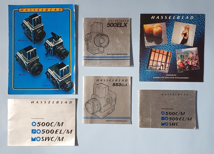 Hasselblad User manuals + Catalogue 500C/M EL/M ELX SWC (German Speaking) voor 120N-Mittelformatkamera