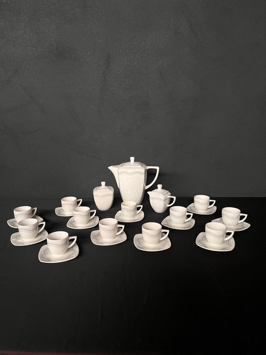 New Bone China - Coffee set for 12 (27) - Ondine - Porcelain