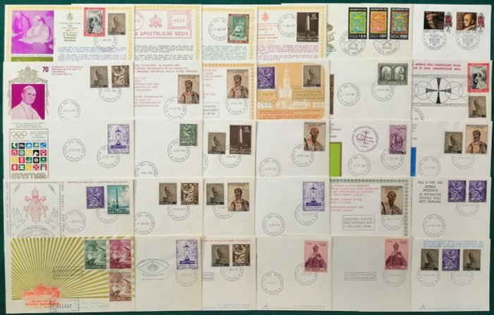 梵蒂冈城 1964/2012 - 梵蒂冈城 - 1964/2012 - 百分百 FDC、邮政内部和纸质彩票