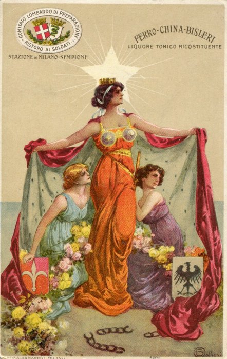 Italien, Illustratoren, Gedenkfeiern und Werbung. - Postkarte (10) - 1905-1930