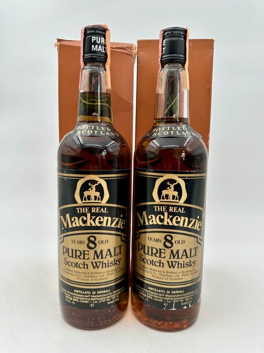 The Real Mackenzie 8 years old - Pure Malt  - b. 1970er Jahre - 75 cl - 2 flaschen