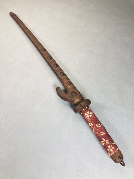 Tecchi Jitte 鉄地 十手 Armele samurailor și polițistului din perioada Edo - Fier - 41 cm  (Fără preț de rezervă)
