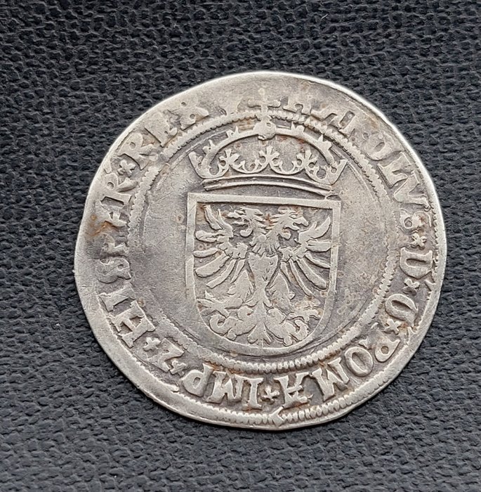 Olanda Spaniolă, Brabant, Antwerpen. Karel II (1506-1555). 3 stuiver Zonder jaar  (Fără preț de rezervă)