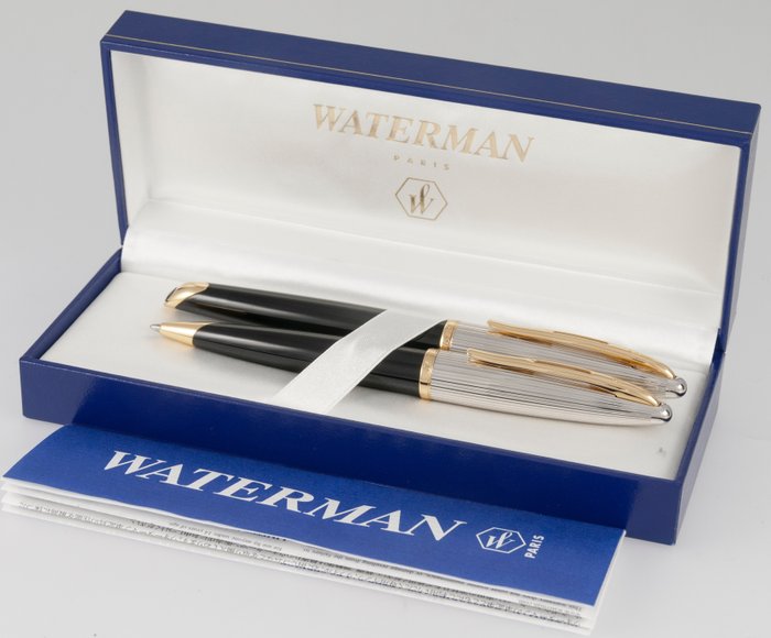 Waterman - Fountain pen and Rollerball pen Nib 750 18k Gold - Caneta de tinta permanente