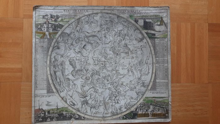 Taivaallinen kartta, Kartta - Taivas kartta; Johann Gabriel Doppelmayr - Hemisphaerium coeli boreale - 1721-1750