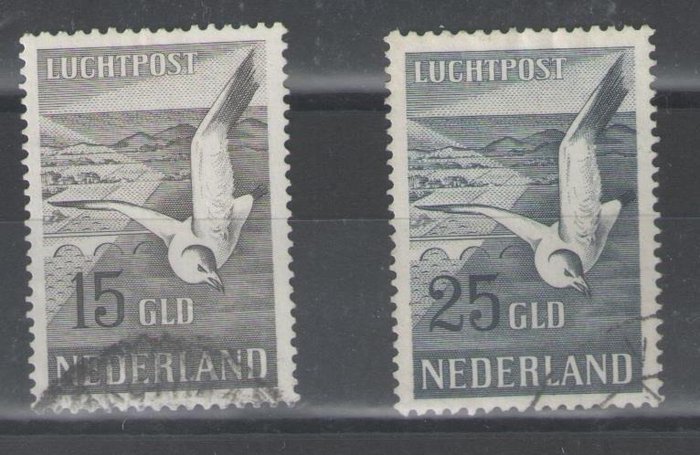 荷蘭 1951 - 航空郵件海鷗 - NVPH LP12/LP13