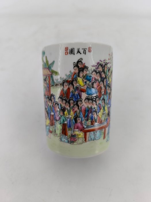 Vaza Hundred Beauties（百美图） - Ceramică - China - al 20-lea - început (Primul Război Mondial)