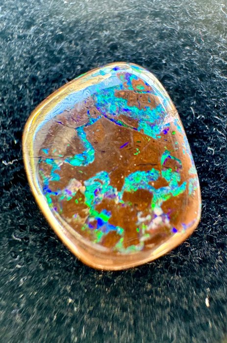 Koroit Boulder Opal Καμπουσόν - Ύψος: 10.8 mm - Πλάτος: 9.2 mm- 0.79 g - (1)