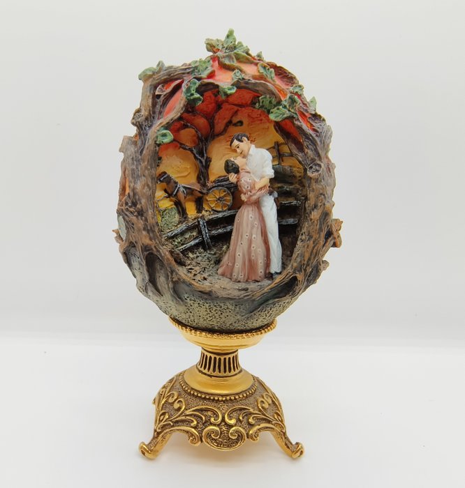 Œuf Fabergé - Franklin Mint Autant en emporte le vent - Flames Of Romance - Porcelaine