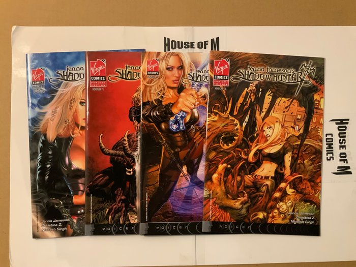 Jenna Jameson's Shadow Hunter (2007 Series) # 0, 1-3 USA Adult 18+ COMPLETE series! - No Reserve Price! Greg Horn and Variant covers! - 4 Comic collection - Første udgave - 2007