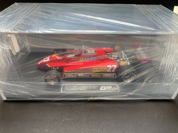 GP Replicas 1:18 - Model samochodu wyścigowego - Ferrari 126C2 - Gilles Villeneuve – 2. miejsce w San Marino 1982