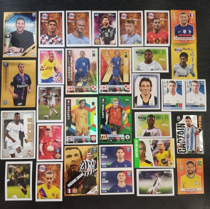 Variant Panini + Panini - Various collection BIG names like Messi/Ronaldo/Neymar Jr/Mbappe - Mixed collection