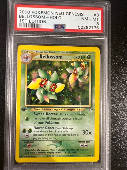 Pokémon - 1 Graded card - bellossom Neo genesis 1st edition - PSA 8