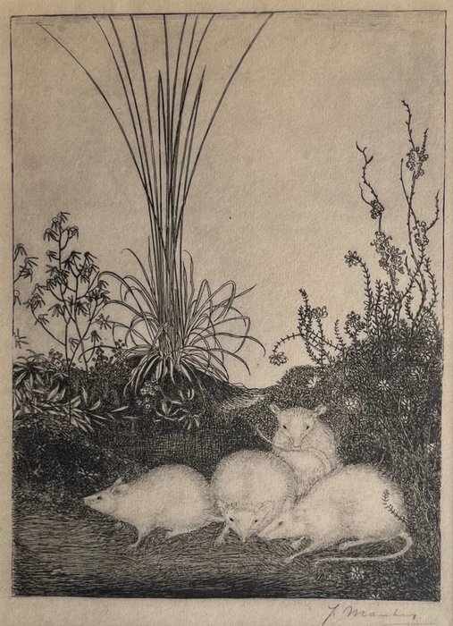 Jan Mankes (1889-1920), naar - Vier muizen in ‘t veld