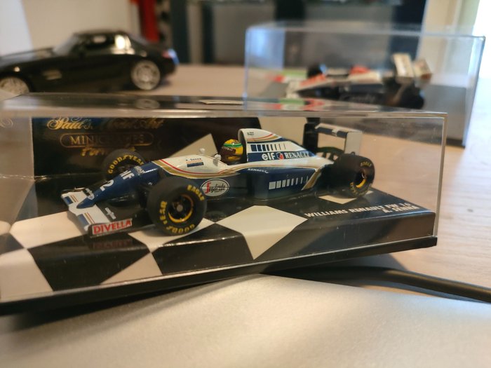 MiniChamps 1:43 - 模型賽車 - Williams + Toleman Ayrton Senna