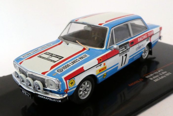 IXO 1:43 - Modellino di auto - Volvo 142 #17 Alen/Aho RAC Rally 1972 - Decalcomanie in edizione limitata/Marlboro nella confezione