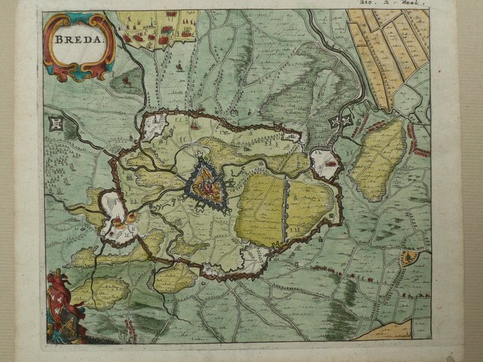 Pays-Bas, Plan de ville - Bréda - Breda - 1661-1680