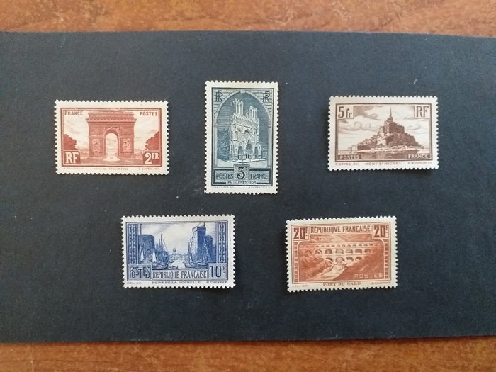Γαλλία 1929/1931 - σειρά νέων μνημείων xx κόστος 1000 € - yvert 2023