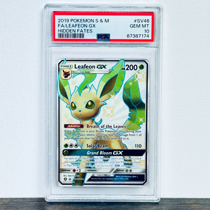 Pokémon - Leafeon GX FA - Hidden Fates SV46/SV94 Graded card - Pokémon - PSA 10