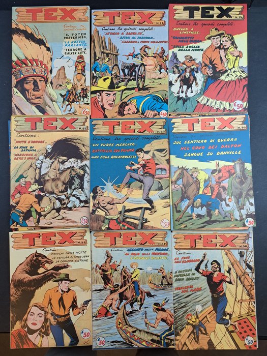 Tex - Albo D'Oro Prima Serie Anastatica Completa - 56 Comic - 再版