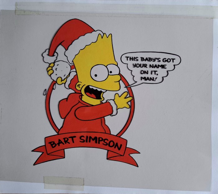 Matt Groening - 1 Original drawing - The Simpsons - This baby's got your name on it - 1980