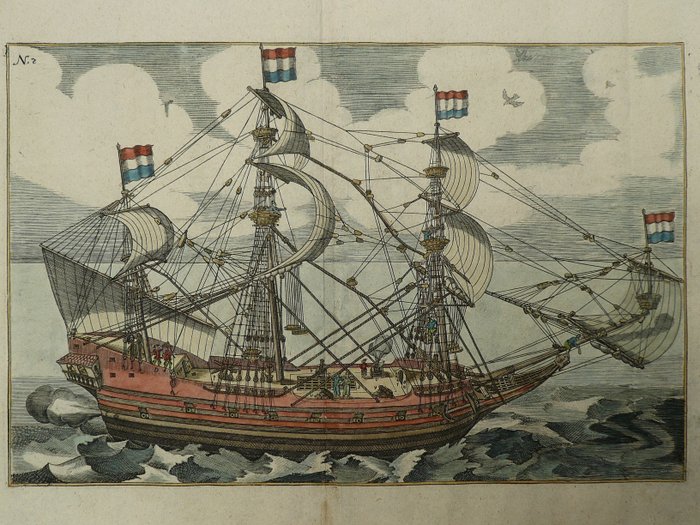 海上, 地图 - 北海; J. Koppmayer - 1661-1680