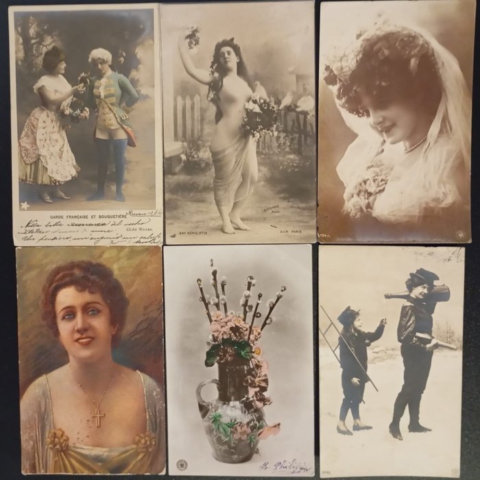 Italia - Diverse, Fantasi - Postkort (130) - 1900-1950