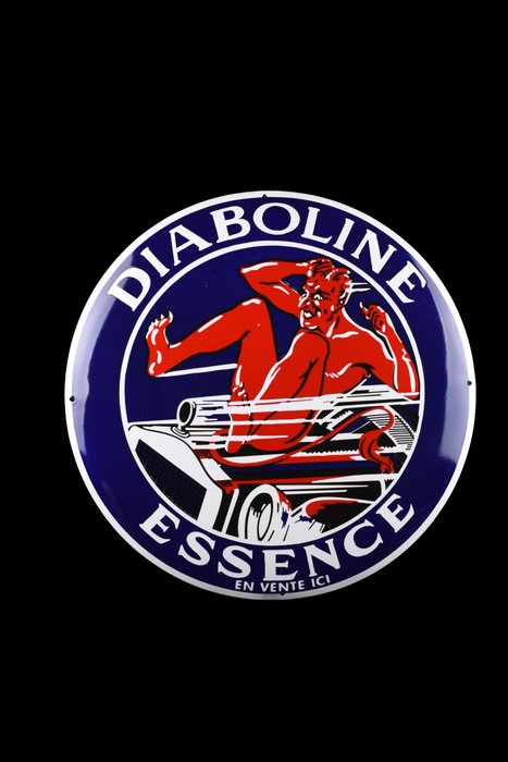 Sign - Diaboline "ESSENCE; EN VENTE ICI; enamel; great craftmanship; see details